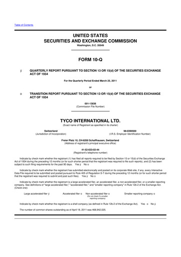 Thumbnail Johnson Controls
 10-Q Quarterly Report FY2011 