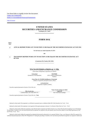 Thumbnail Johnson Controls
 10-K Annual Report 2011