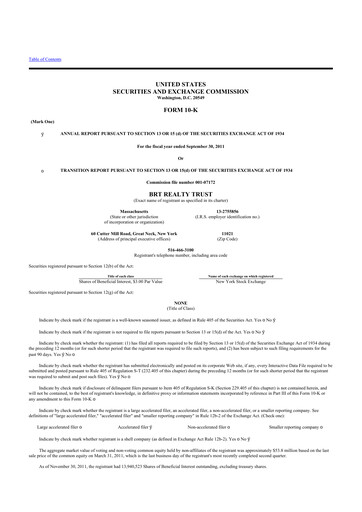 Thumbnail BRT Apartments 10-K Annual Report 2011