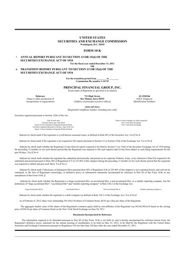 Thumbnail Principal Financial Group 10-K Annual Report 2011