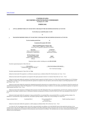 Thumbnail Starwood Property Trust 10-K Annual Report 2011