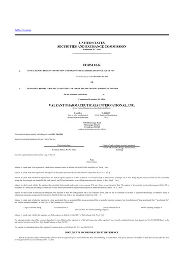 Vorschaubild Bausch Health
 10-K Jahresbericht 2011