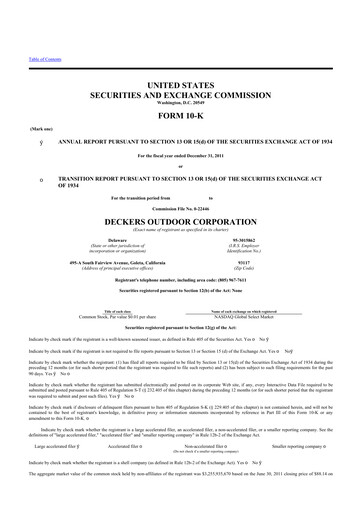 Thumbnail Deckers Brands 10-K Annual Report 2011