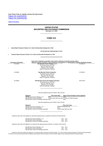 Miniature New Mountain Finance Corporation 10-K Rapport annuel 