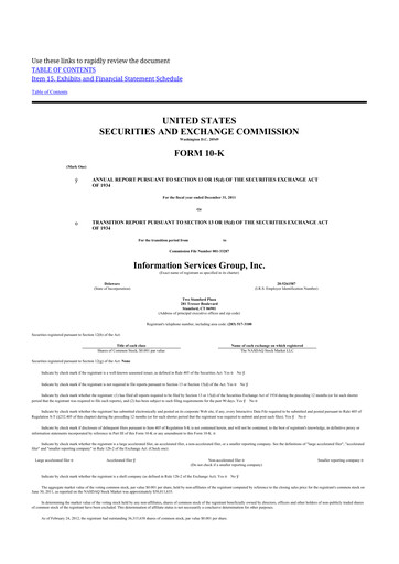 Thumbnail Information Services Group 10-K Annual Report 2011