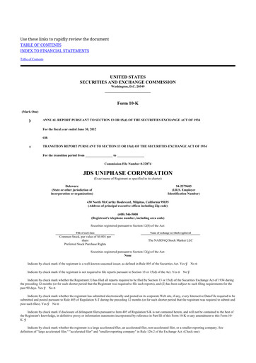 Thumbnail VIAVI Solutions
 10-K Annual Report 2012