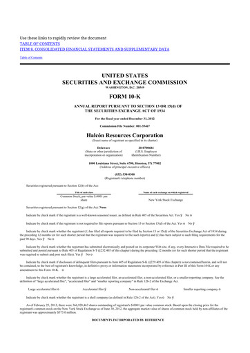 Miniature Battalion Oil 10-K Rapport annuel 2012