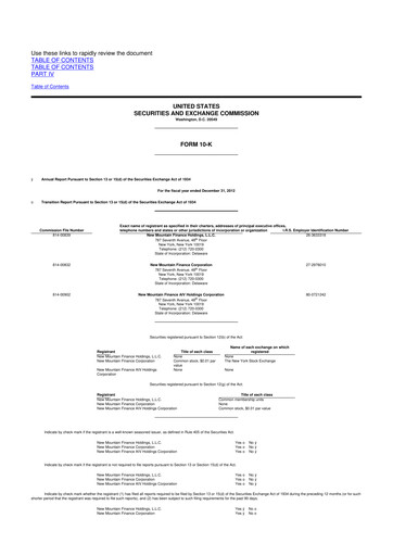 Miniature New Mountain Finance Corporation 10-K Rapport annuel 
