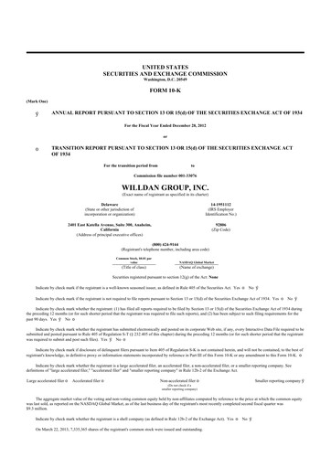 Thumbnail Willdan Group
 10-K Annual Report 2012