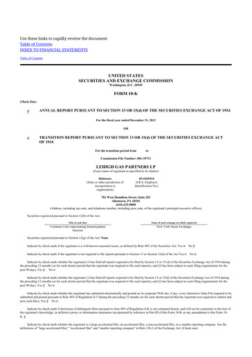 Thumbnail CrossAmerica Partners 10-K Annual Report 2012