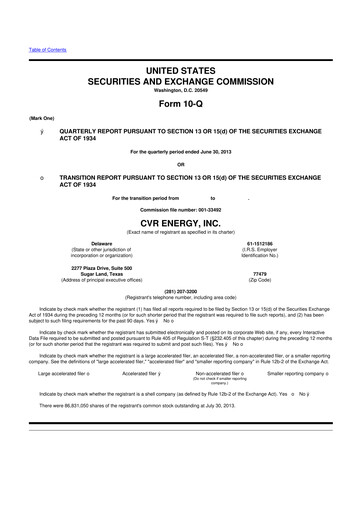 Thumbnail CVR Energy 10-Q Quarterly Report FY2013 