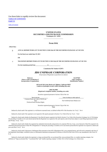 Thumbnail VIAVI Solutions
 10-K Annual Report 2013