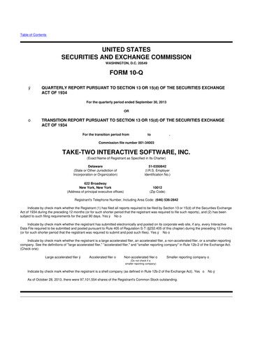 Thumbnail Take-Two Interactive
 10-Q Quarterly Report FY2014 