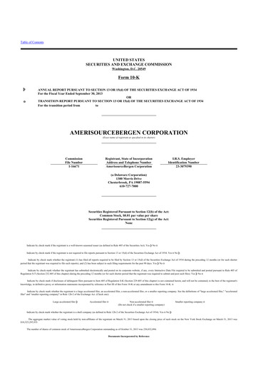 Thumbnail Cencora 10-K Annual Report 2013