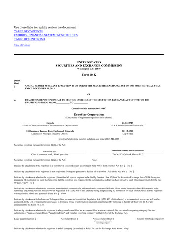 Thumbnail EchoStar 10-K Annual Report 2013