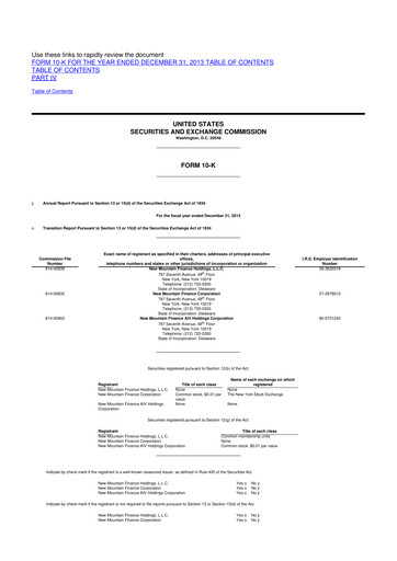 Miniature New Mountain Finance Corporation 10-K Rapport annuel 