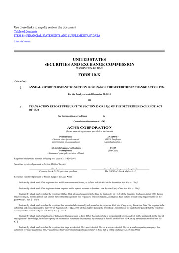 Thumbnail ACNB Corporation
 10-K Annual Report 2013