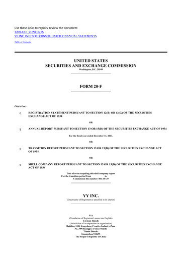 Thumbnail JOYY 20-F Annual Report 2013