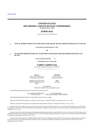 Thumbnail Ladder Capital
 10-K Annual Report 