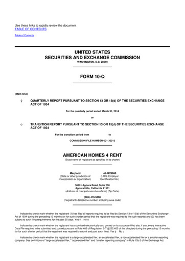 Thumbnail AMH (American Homes 4 Rent)
 10-Q Quarterly Report FY2014 
