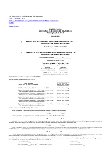 Thumbnail Allstate 10-K Annual Report 2014