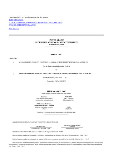 Thumbnail Innoviva 10-K Annual Report 2014