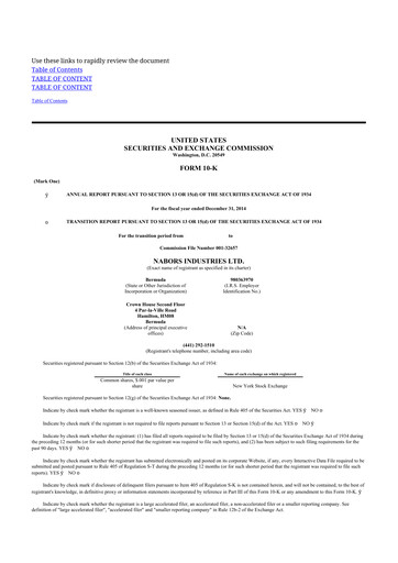 Thumbnail Nabors Industries
 10-K Annual Report 2014