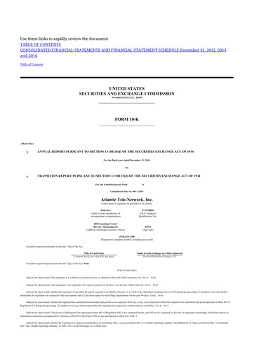 Miniature ATN International 10-K Rapport annuel 2014