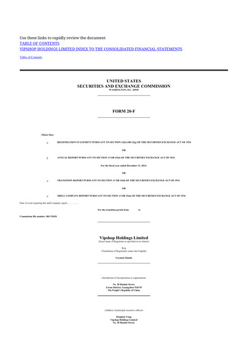 Thumbnail Vipshop
 20-F Annual Report 2014