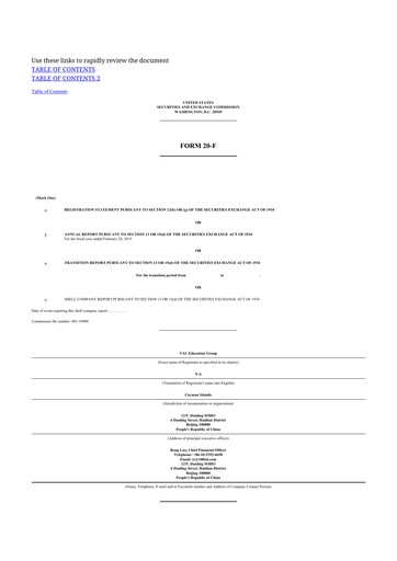 Thumbnail TAL Education Group 20-F Annual Report 2015