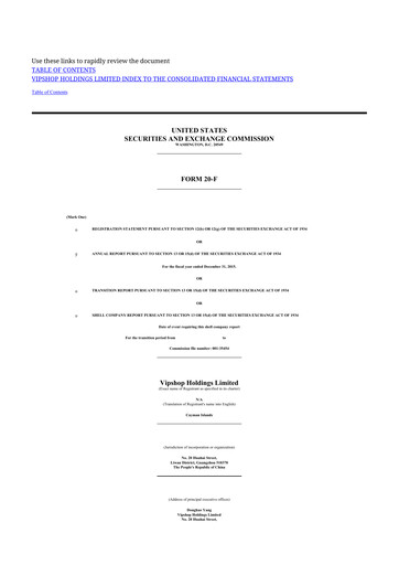 Thumbnail Vipshop
 20-F Annual Report 2015