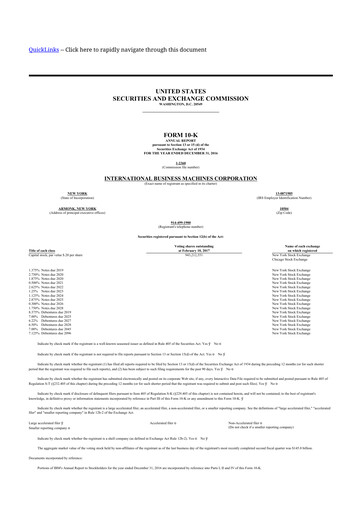 Thumbnail IBM 10-K Annual Report 2016