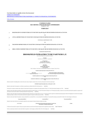 Vorschaubild Brookfield Infrastructure Partners
 20-F Jahresbericht 