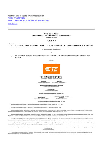Thumbnail TE Connectivity
 10-K Annual Report 2017