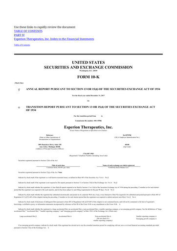 Thumbnail Esperion Therapeutics 10-K Annual Report 2017