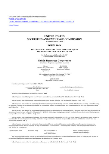 Miniature Battalion Oil 10-K Rapport annuel 2017