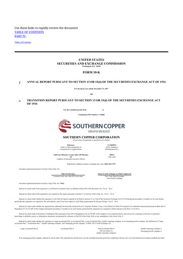 Thumbnail Southern Copper 10-K Annual Report 2017