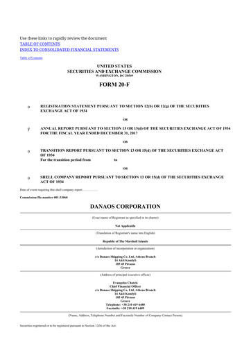 Thumbnail Danaos 20-F Annual Report 2017