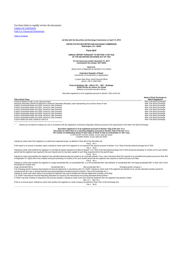 Thumbnail Vale 20-F Annual Report 2017