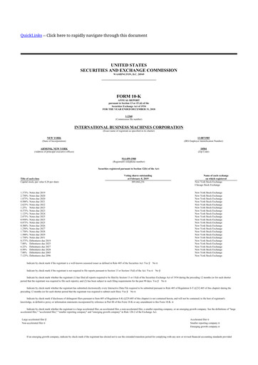 Thumbnail IBM 10-K Annual Report 2018
