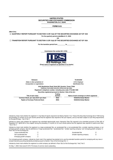 Thumbnail IES Holdings 10-Q Quarterly Report FY 