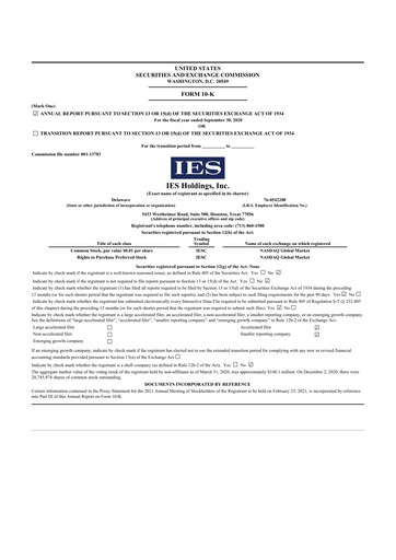 Thumbnail IES Holdings 10-K Annual Report 2020