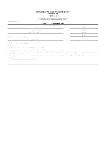Thumbnail CompX International 10-K Annual Report 