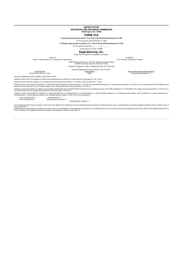 Thumbnail Eagle Bancorp 10-K Annual Report 2025