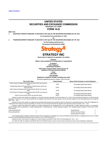 Vorschaubild Strategy 
 (MicroStrategy) 10-Q Quartalsbericht 2026 
