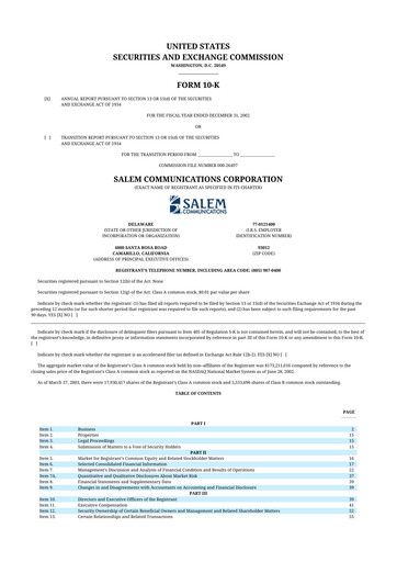 Thumbnail Salem Media Group
 10-K Annual Report 