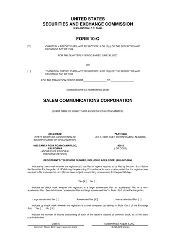 Thumbnail Salem Media Group
 10-Q Quarterly Report FY 