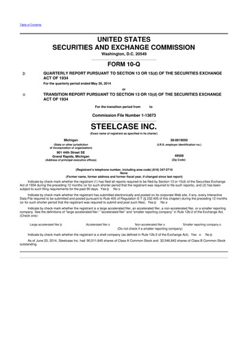 Thumbnail Steelcase 10-Q Quarterly Report FY2015 
