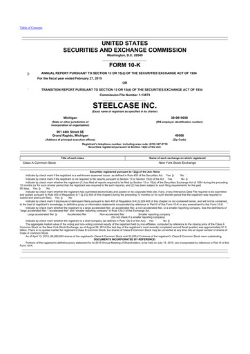 Thumbnail Steelcase 10-K Annual Report 2015