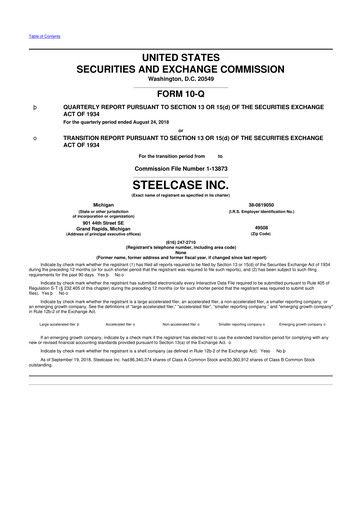 Thumbnail Steelcase 10-Q Quarterly Report FY2019 